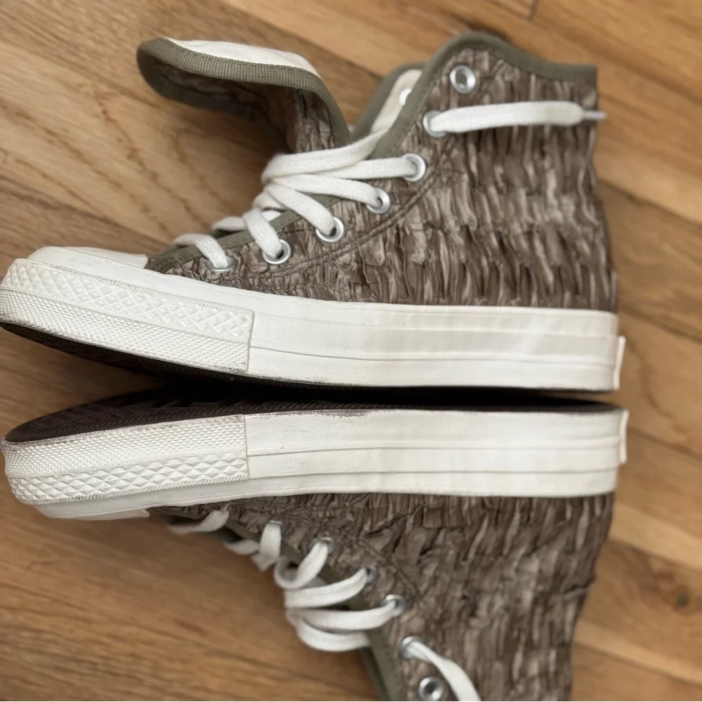 Converse Chuck 70 Satin High Top Green Women's Shoes - Picture 15 of 15